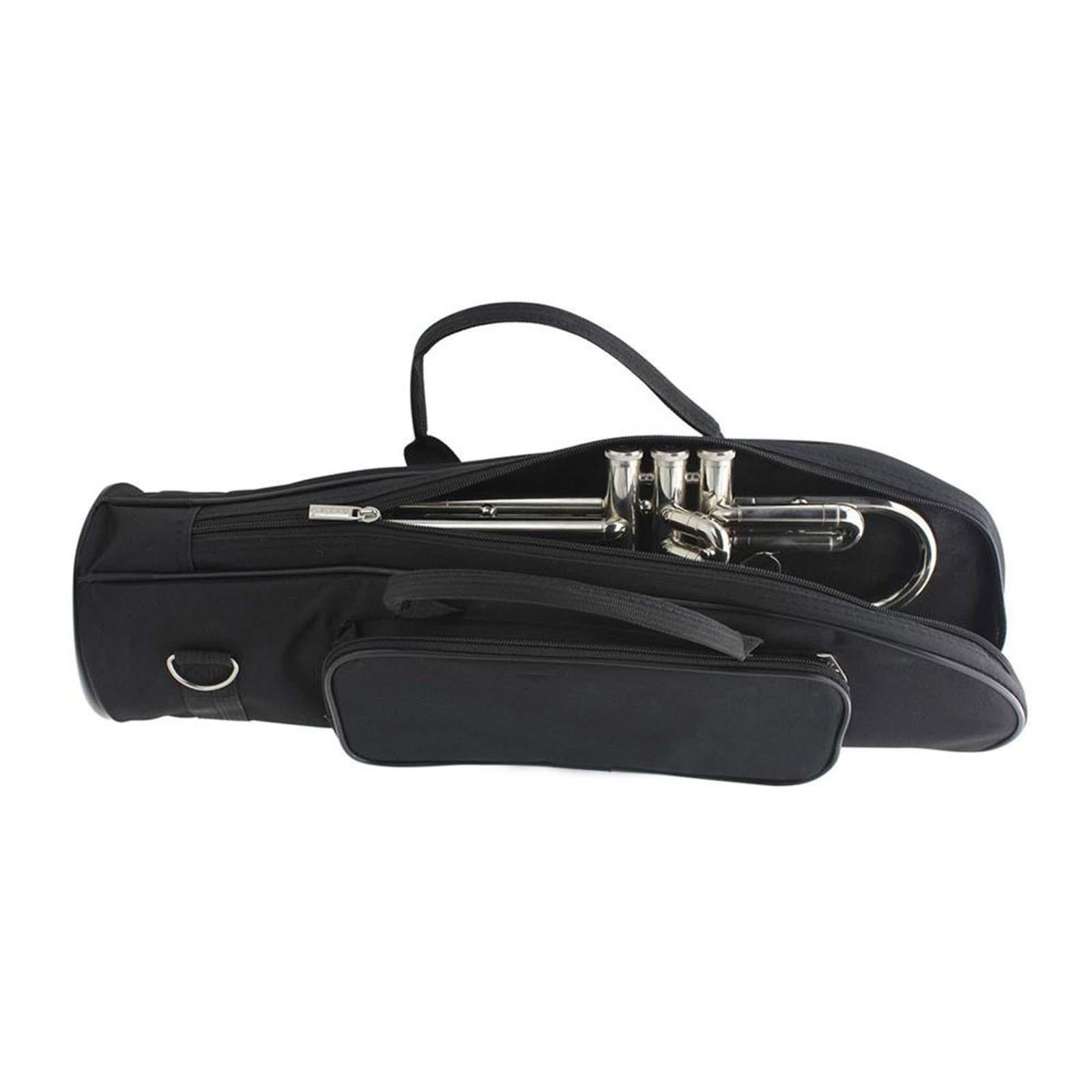 Travel Trumpet Carrying Case Protective Brass Instrument Professional Wear Resistant Black