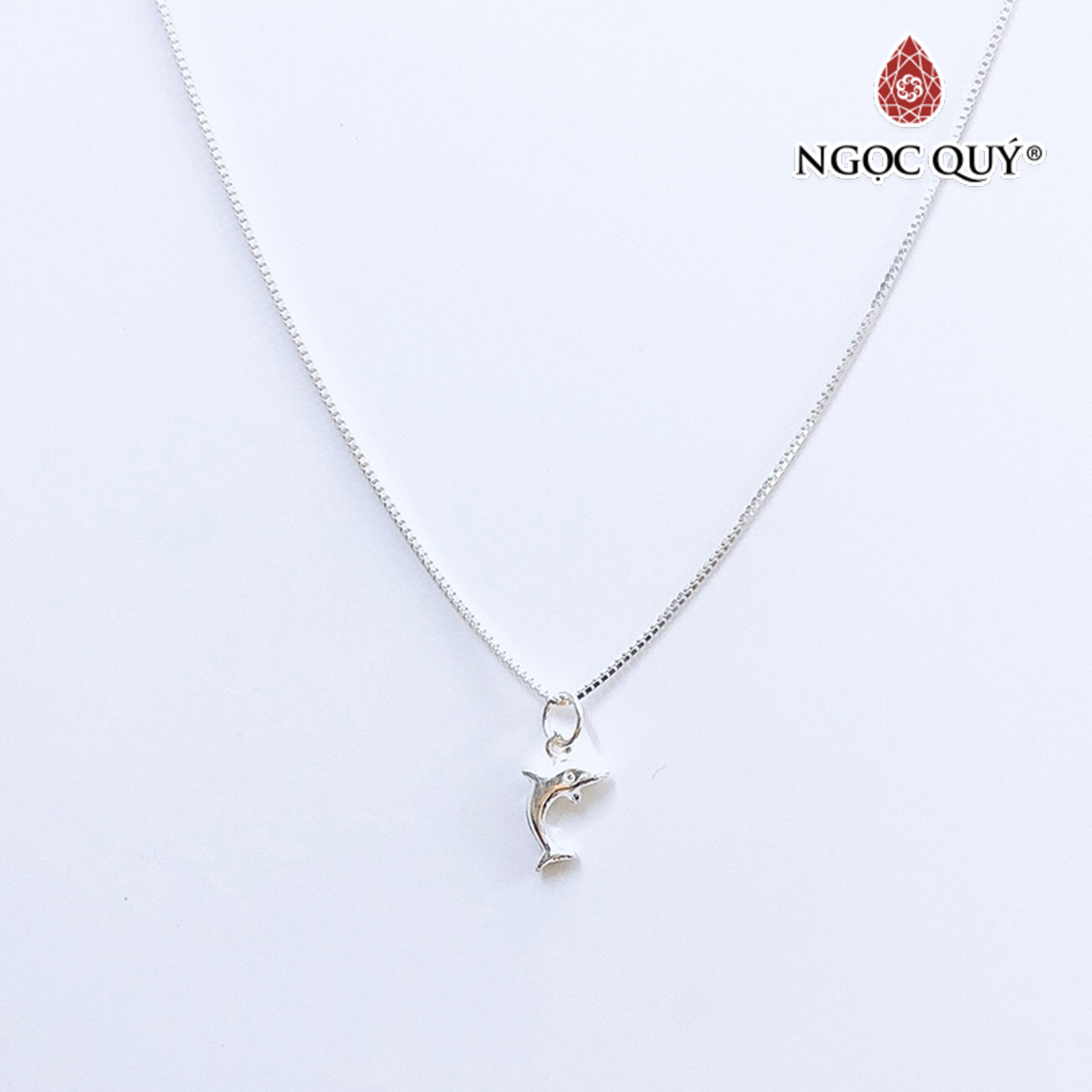 Dây chuyền bạc mặt cá heo - Ngọc Quý Gemstones