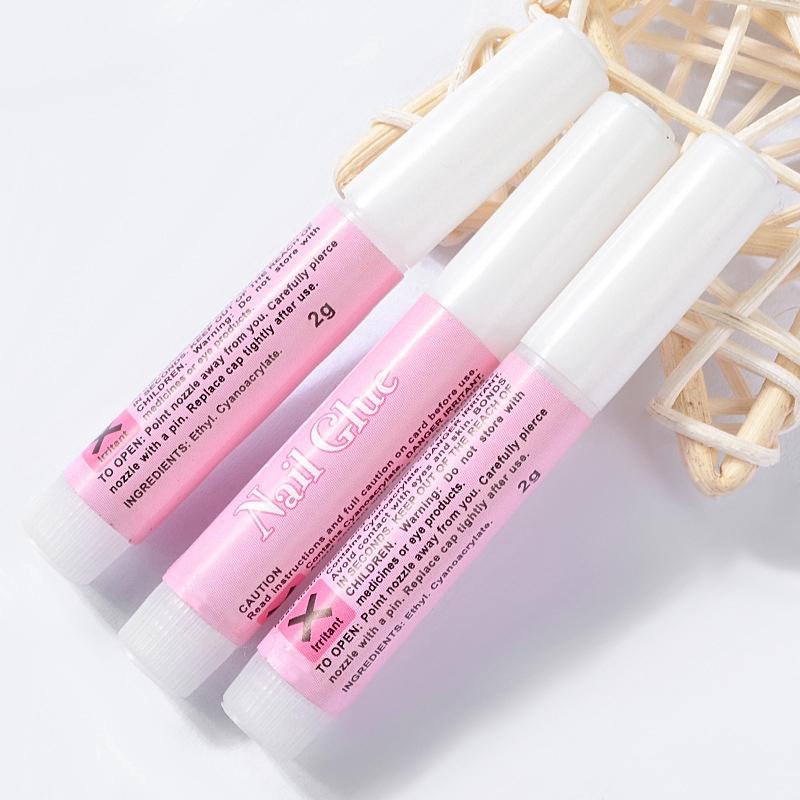 Bộ 10 lọ keo dán móng giả acrylic/ đá có độ bám dính mạnh 2g