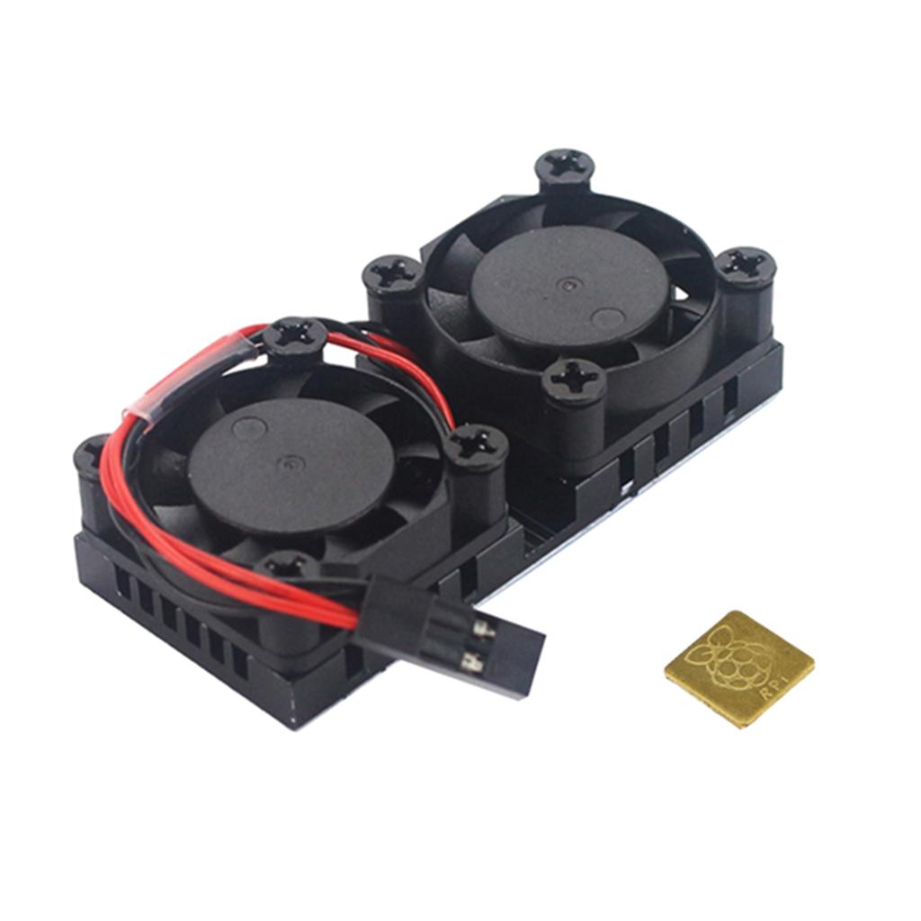 5V 0.3A Fan Cooling System Module with Heatsink for Raspberry Pi 3B/2B/B+, Dual Fan Cooler Fan