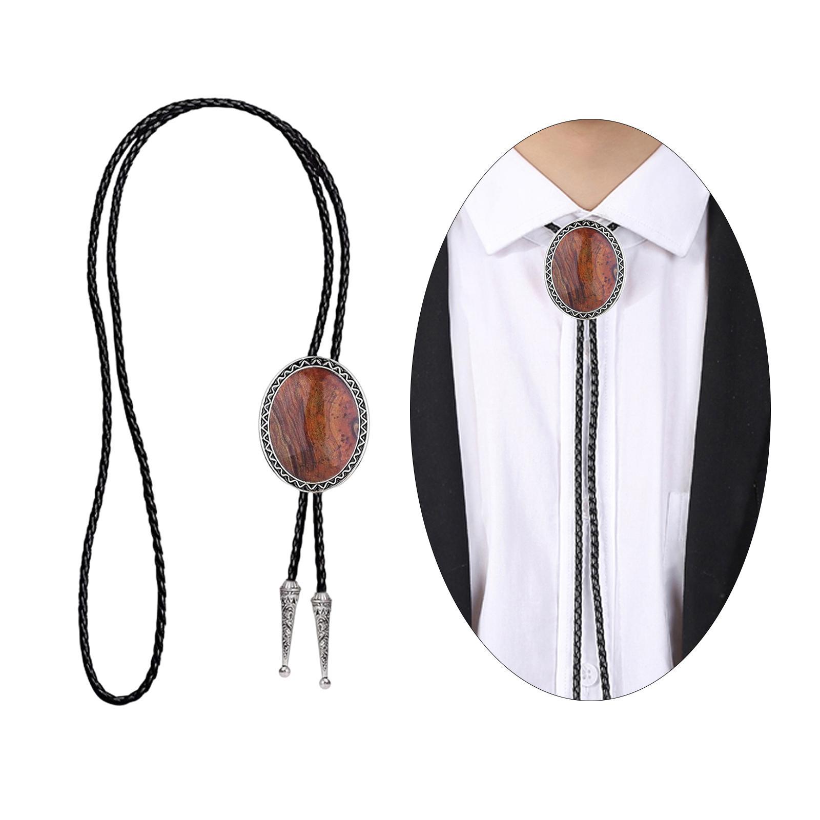 PU Bolo Tie Necktie Costume Wedding Halloween Necklace Handmade Fancy Dress