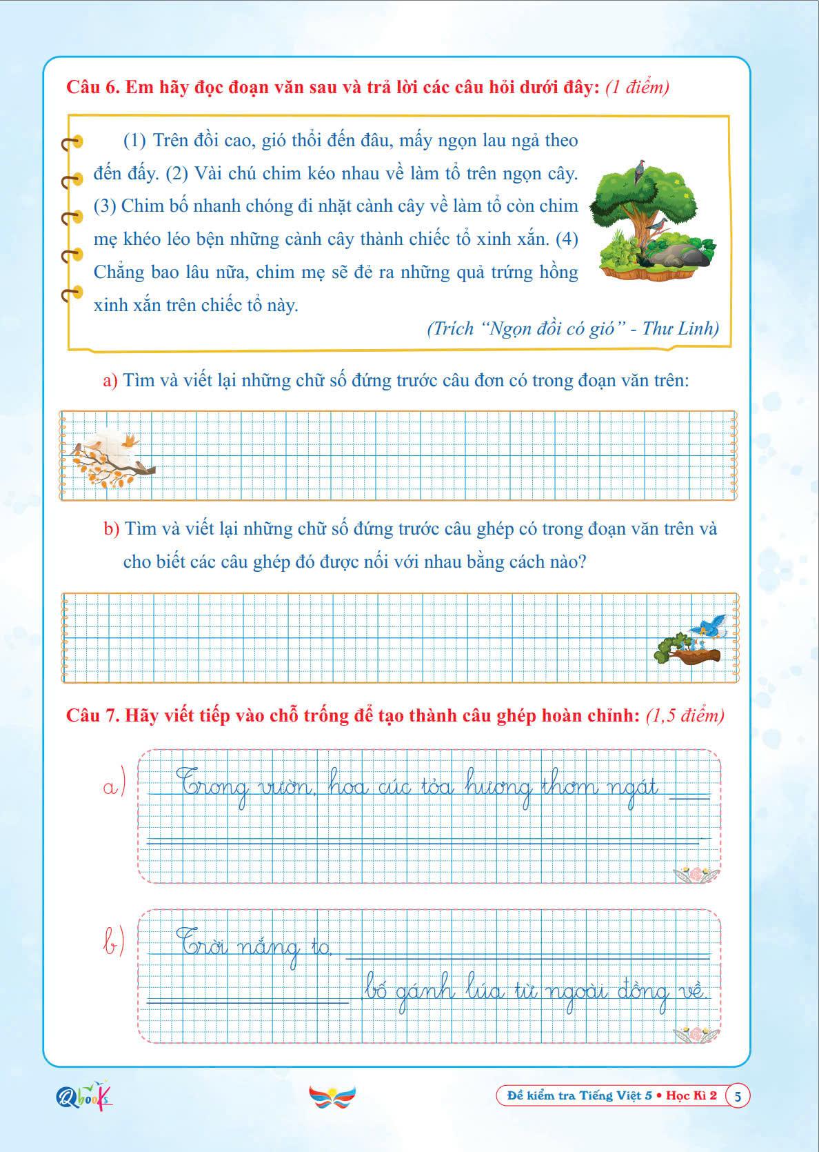 Đề kiểm tra TIẾNG VIỆT 5 Học kì 2 - Cánh Diều - Bản Quyền