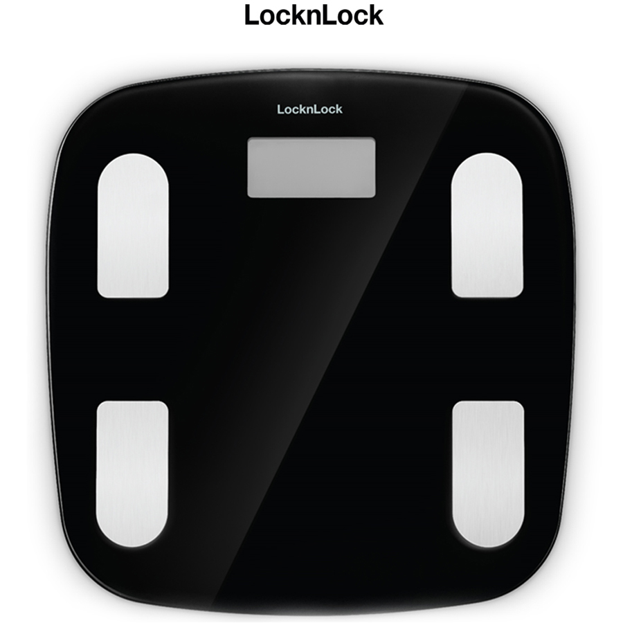 Cân sức khỏe điện tử LocknLock có app theo dõi chỉ số sức khỏe, 180kg