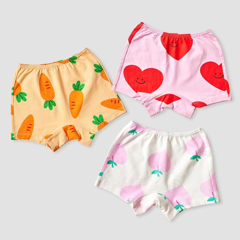 Set 3 quần chip đùi cho bé gái U6007 - Unifriend Hàn Quốc, Cotton Organic