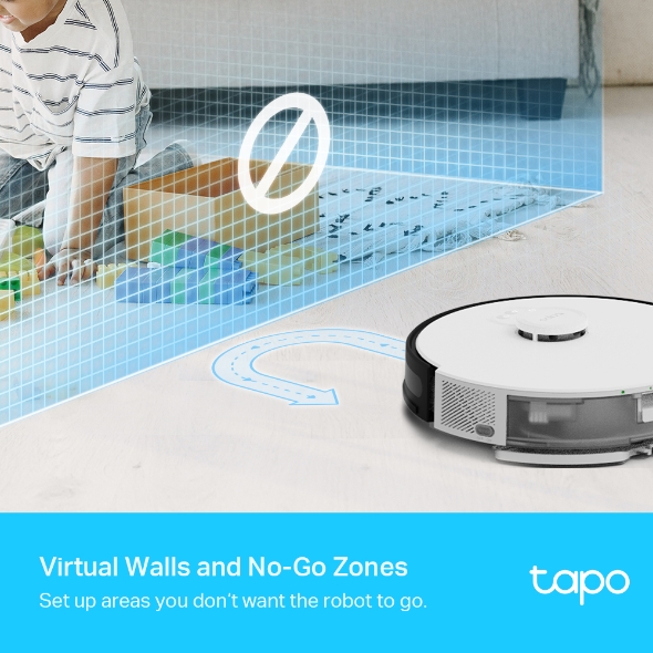 Robot Hút Bụi Và Lau Nhà TP-Link Tapo RV30C Mop / RV30C Mop Plus Điều Hướng LiDar & Gyro Công Suất 4200Pa - Hàng Chính Hãng