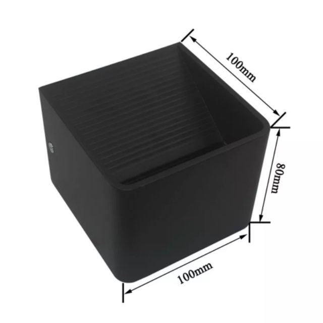 Đèn tường led trang trí hình vuông màu đen