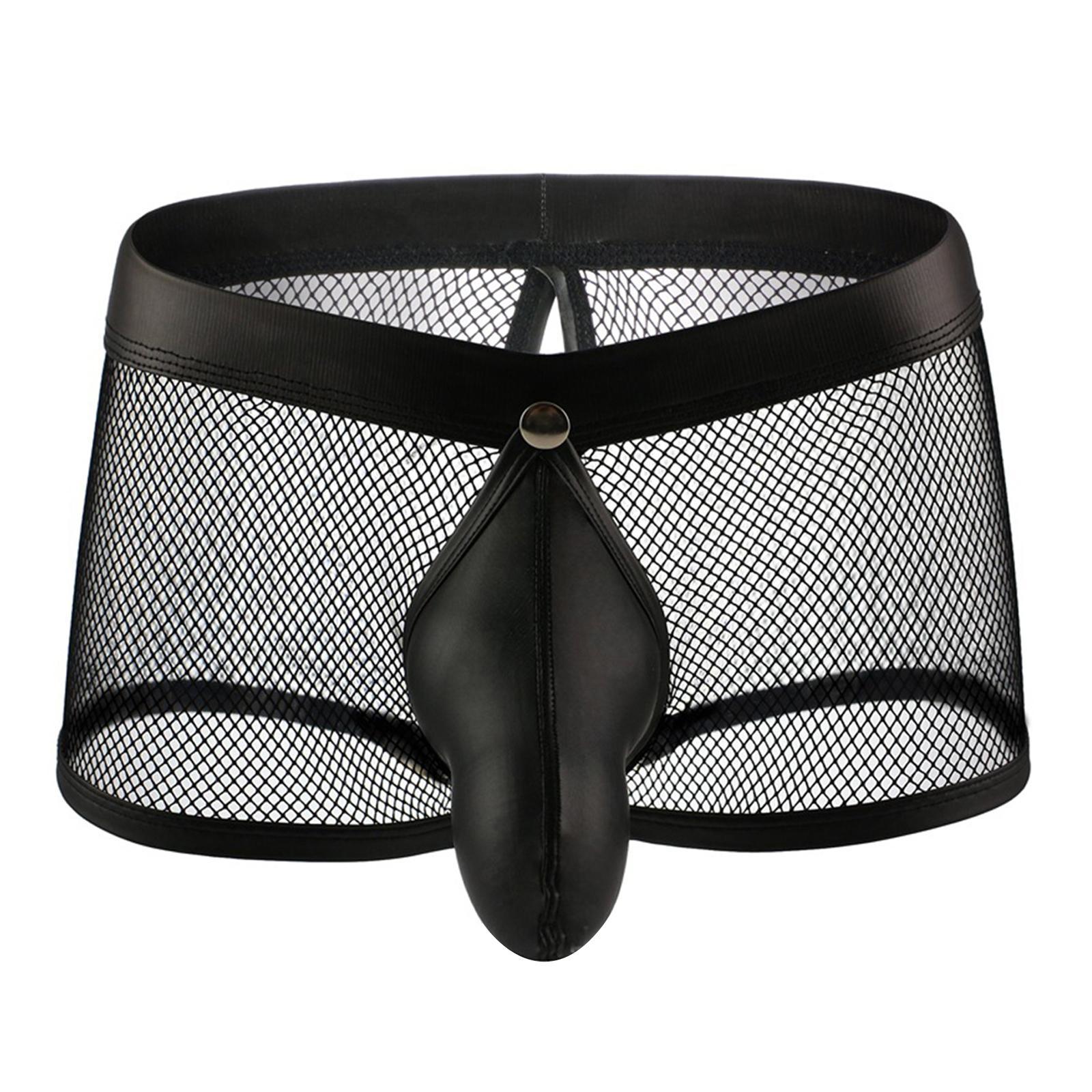 Men Underpants Comfortable Quick Drying Elastic Transparent Shorts Low Rise
