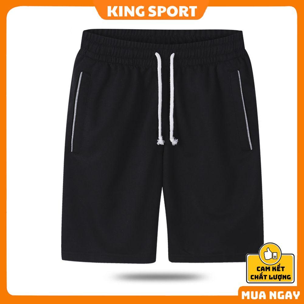 Quần đùi nam thể thao, quần short nam thun unisex ống rộng thể thao thoáng mát hàn quốc BIBINO