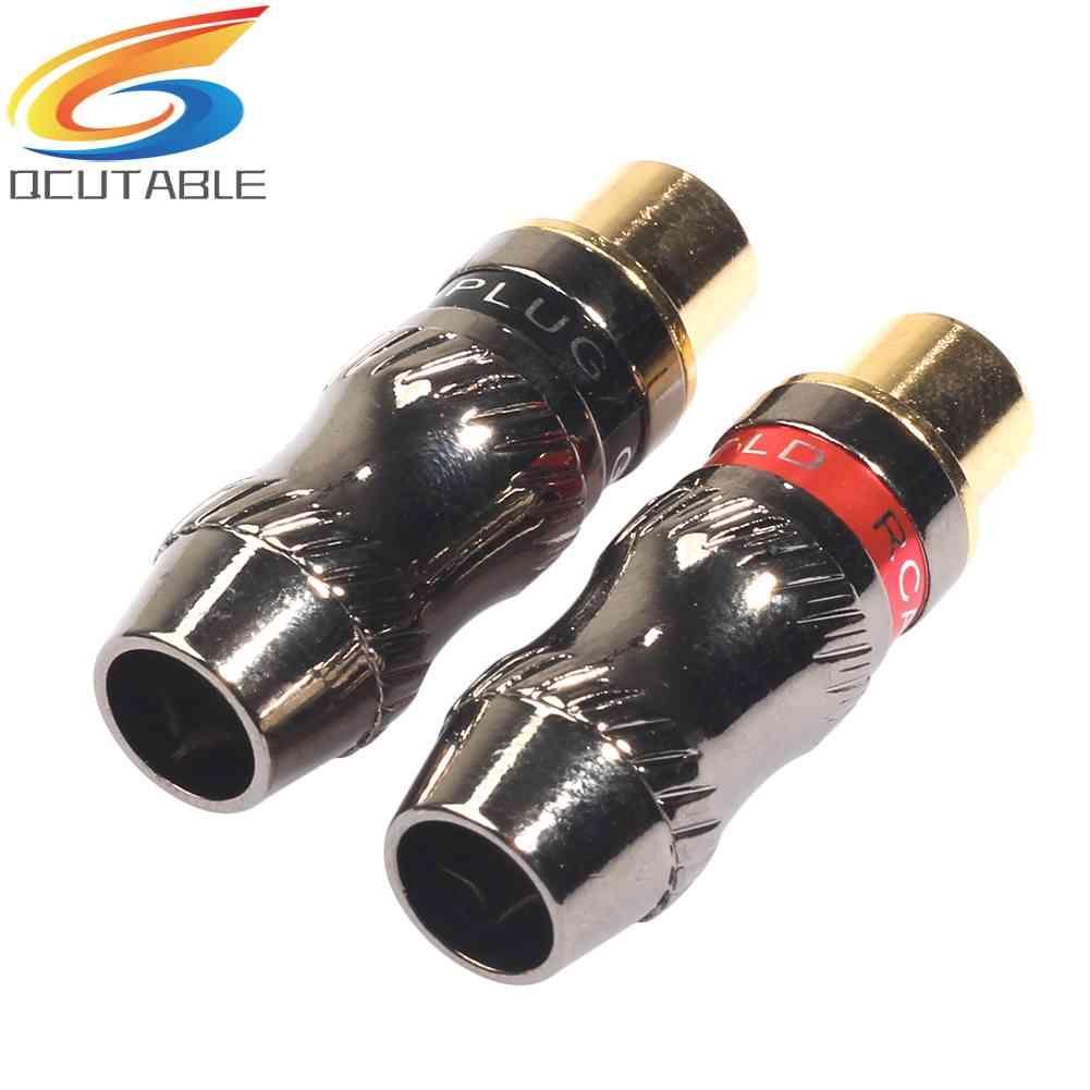 1 Cặp Jack Cắm Âm Thanh RCA Mạ Vàng