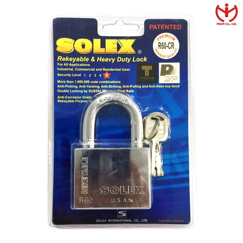 Khóa Solex R60 CR thân đồng mạ Crom rộng 60mm - MSOFT