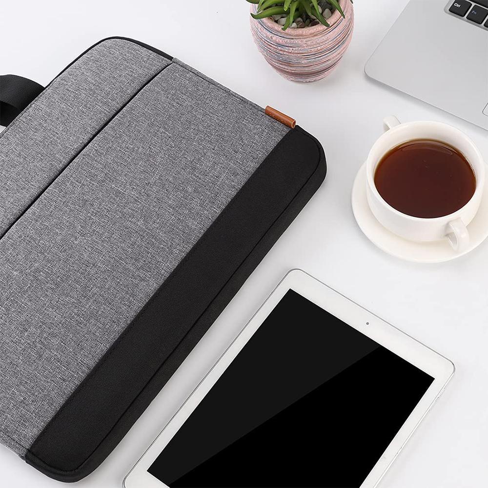 14 15.6 17.3 Inch Chống Nước Laptop Thời Trang Đựng Túi Đeo Vai Túi Đựng Máy Tính Màu Xám
