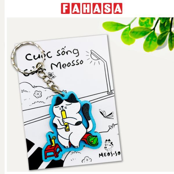 Móc Khóa Gỗ - Mèo Trà Chanh - Meosso