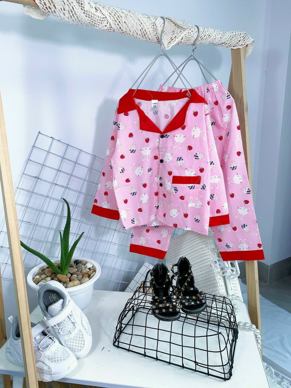 Đồ bộ bé gái, bộ ngủ dài tay pijama cho bé gái size 16-30KG chất kate mềm mịn mát