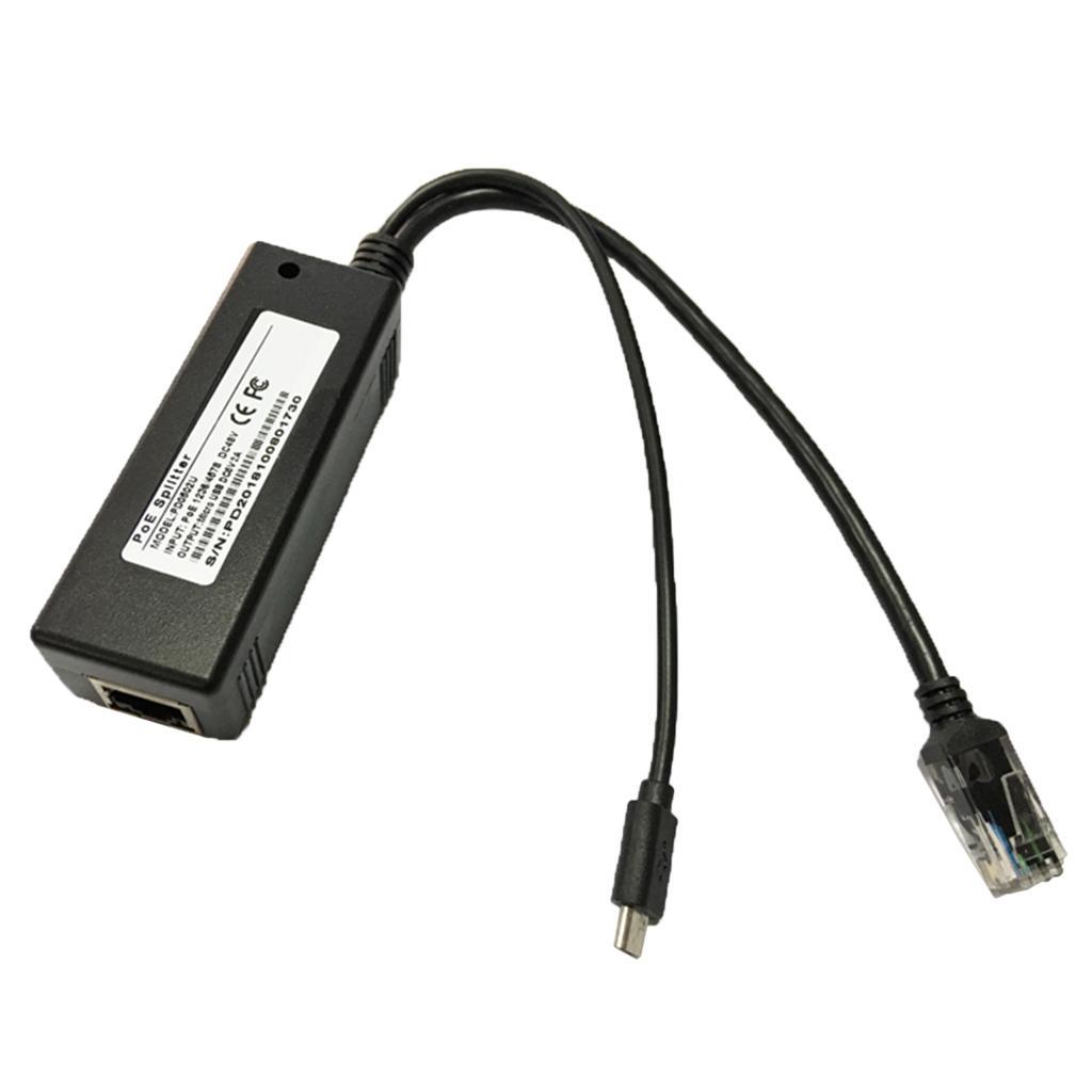 Active PoE Splitter Power Over Ethernet DC 48V to 5V 2A Micro USB Plug