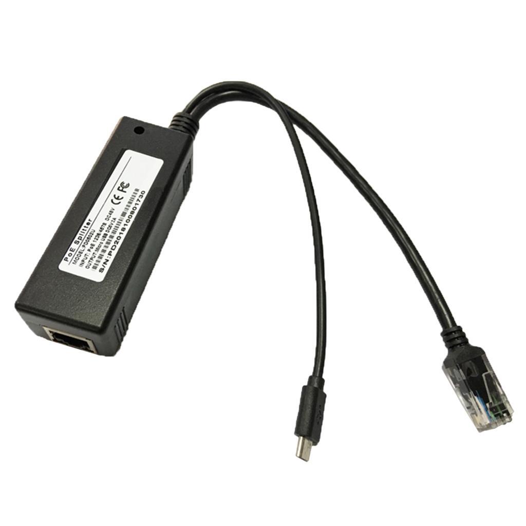 2 Pack Active PoE Power Over Ethernet Splitter Adapter 48 to 5V IEEE 802.3af