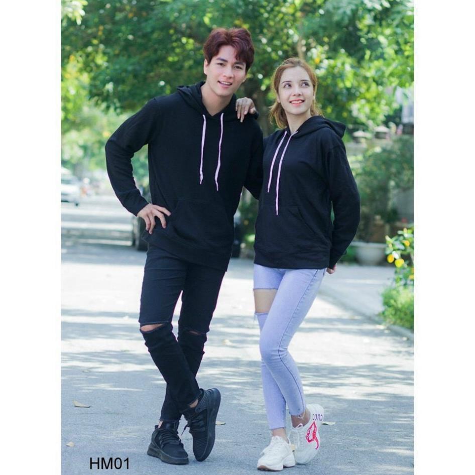 Áo hoodie basic trơn Nam Nữ SmileZ Unisex Form Rộng chất nỉ bông chống nắng tốt