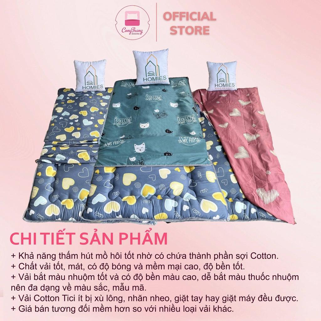 Vỏ Bọc Đệm, Tấm Áo Bọc Nệm Topper Hai Mặt Có Khoá Kéo Vải Cotton, Đũi Mềm Mại Đủ Kích Thước