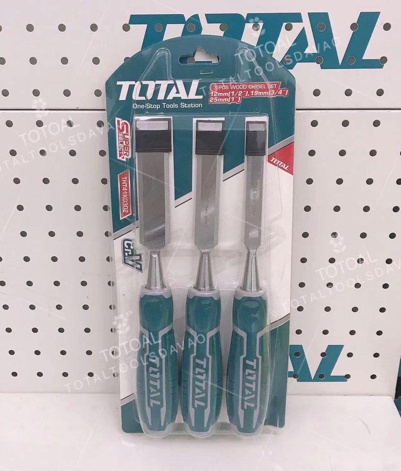 BỘ 3 ĐỤC GỖ TOTAL THT41K0302 - HÀNG CHÍNH HÃNG