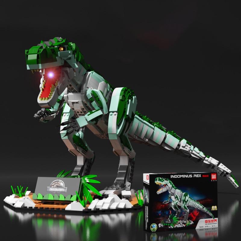 Đồ chơi Lắp ráp Khủng Long ăn thịt Indominus Rex, Gaomisi 2010 Xếp hình thông minh, Sách hướng dẫn chi tiết, Nhựa ABS