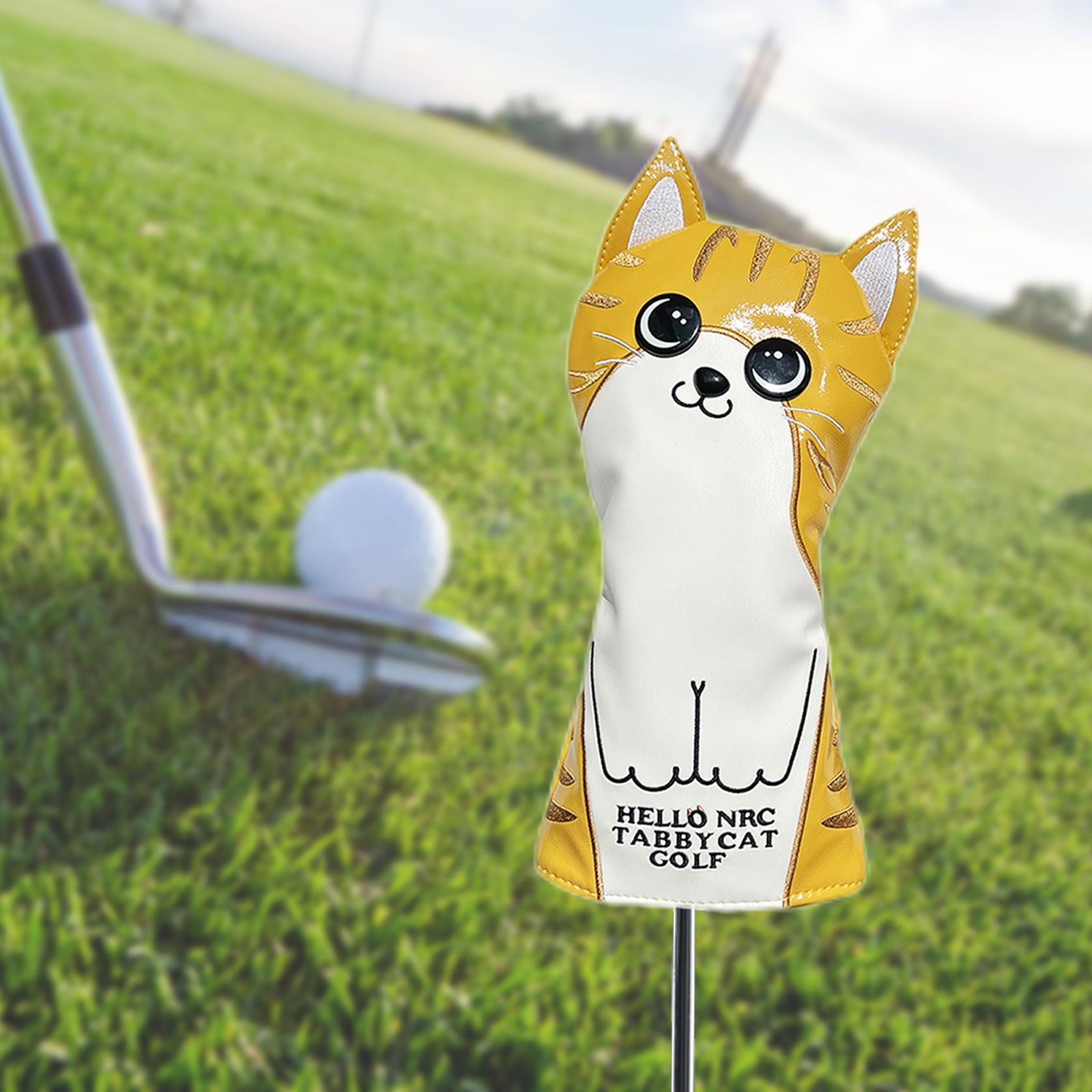 Club Head Cover Protection Sleeve Golf Wood Headcover PU Leather Travel Transport