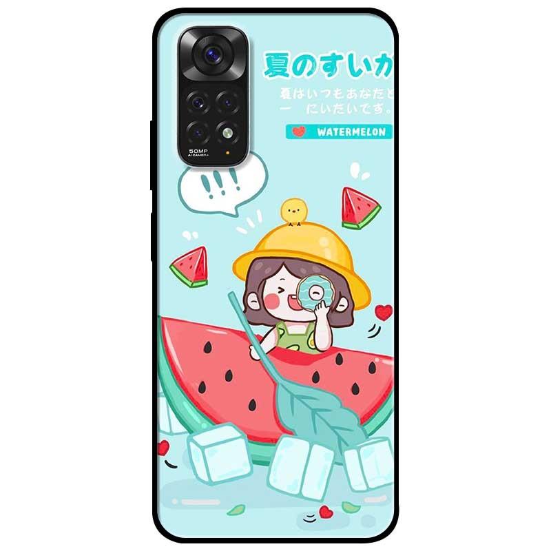 Ốp lưng dành cho Xiaomi Redmi Note 11 4G mẫu Cô Gái Dưa Hấu