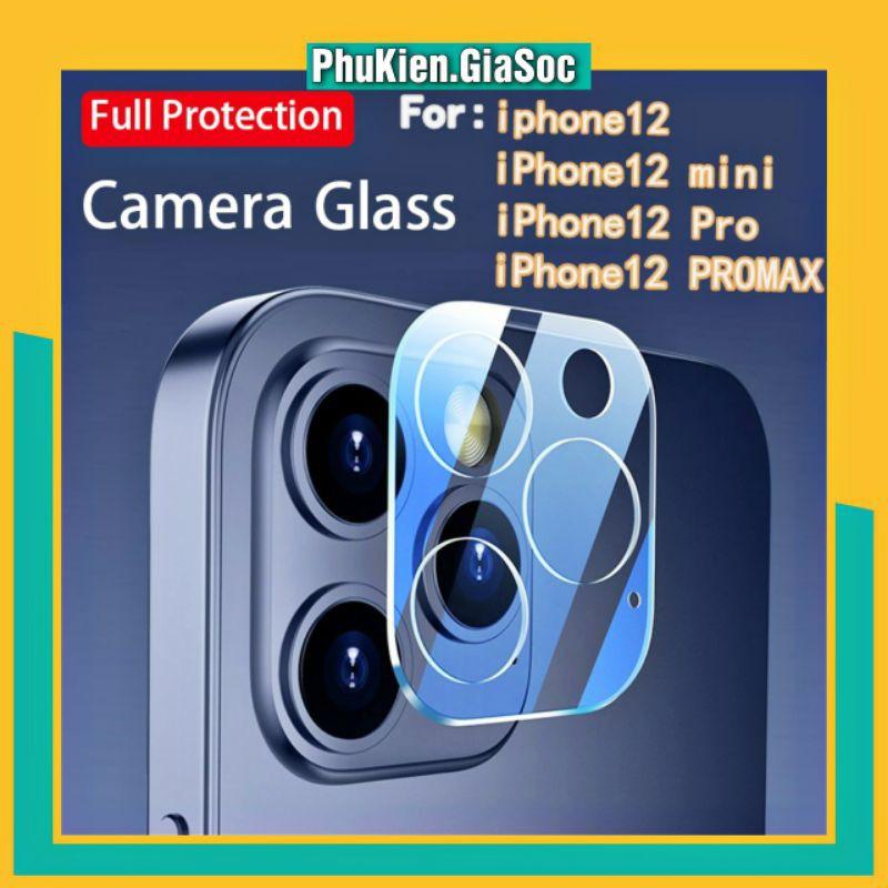 Cường Lực Trong Suốt Full Cụm Camera Dành Cho Iphone 12 12Mini 12Pro 12ProMax - Bảo Vệ Toàn Diện Camera