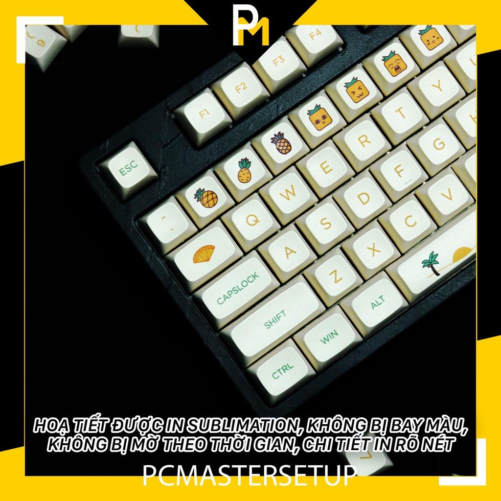 Nút Keycap pbt xda Dứa Pineapple chiều cao 9.5mm dày 1.5mm dùng cho bàn phím cơ FullBox của PCmaster