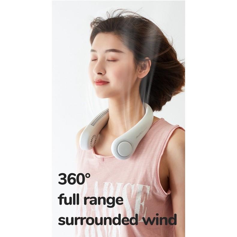 Quạt Đeo Cổ Không Cánh JISULIFE FA14 Siêu Mát 270 Độ - Pin 4000mAh Sử Dụng Lên Đến 16H - Hàng Chính Hãng