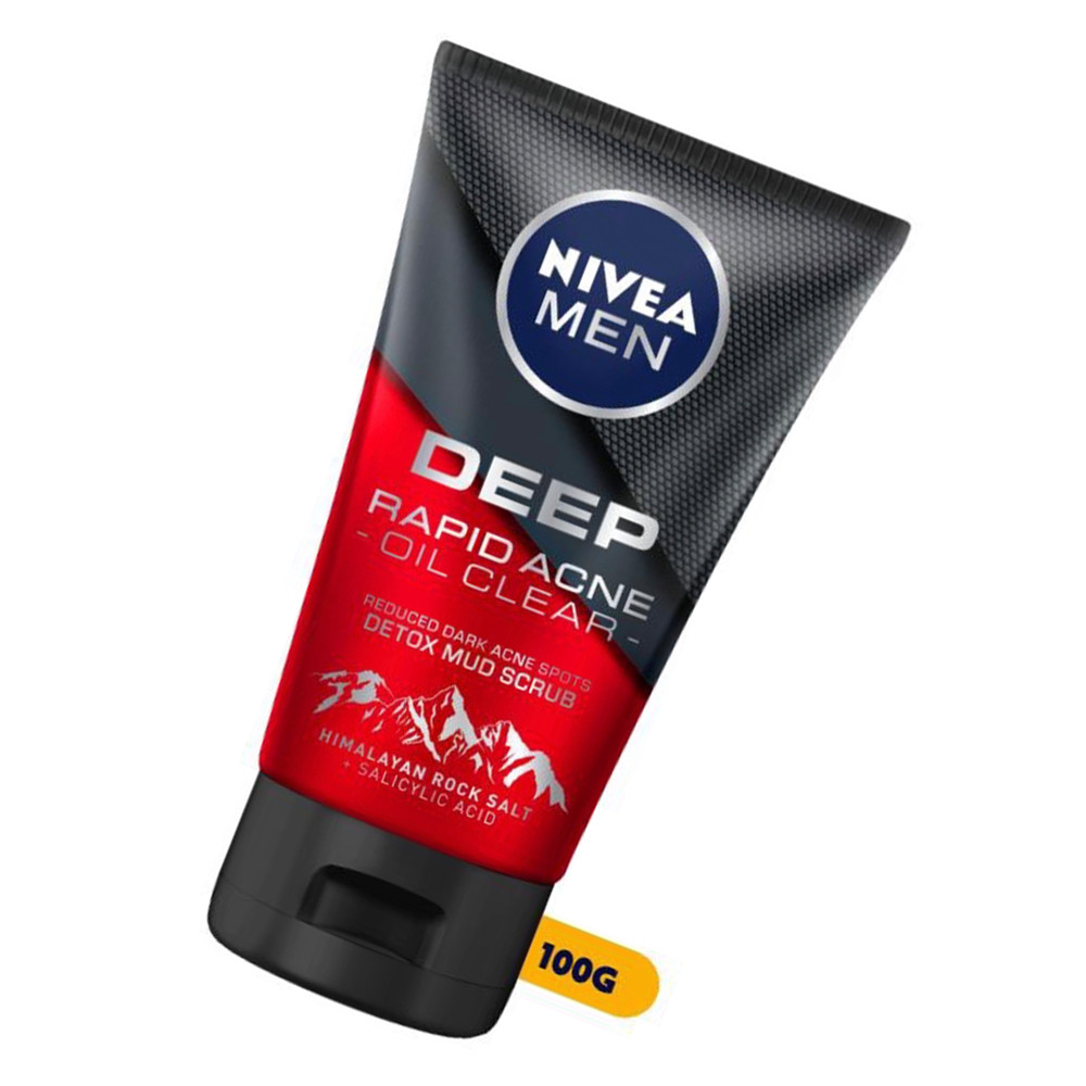 Sữa rửa mặt NIVEA MEN Deep Rapid Acne Oil Clear (100g)