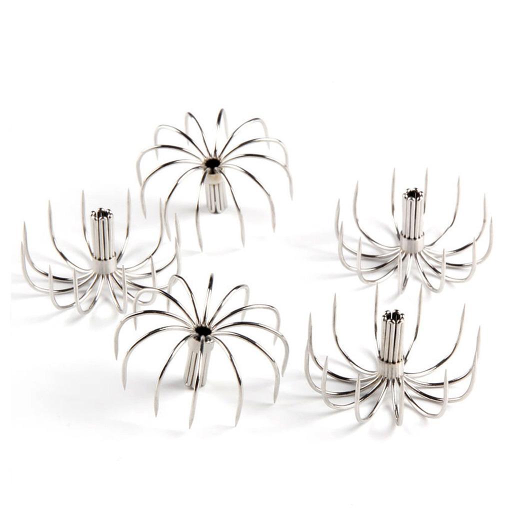 20pcs Stainless Steel Squid Jig Hook Octopus Hooks Simulation Bait