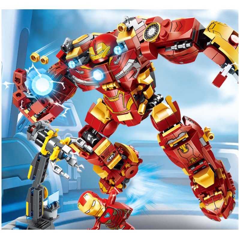 Đồ Chơi Xếp Hình HulkBuster Người Sắt 568pcs Đồ Chơi Lắp Ráp Mô Hình ROBOT HulkBuster Người Sắt