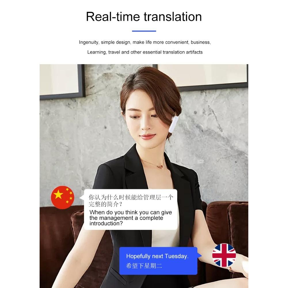 Tai Nghe Bluetooth 5.0 Mini Có Chức Năng Phiên Dịch Và Phụ Kiện
