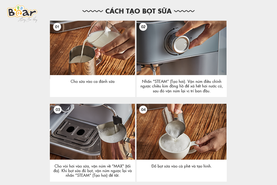 Máy pha cà phê Bear CF-B15V1 Hàng chính hãng