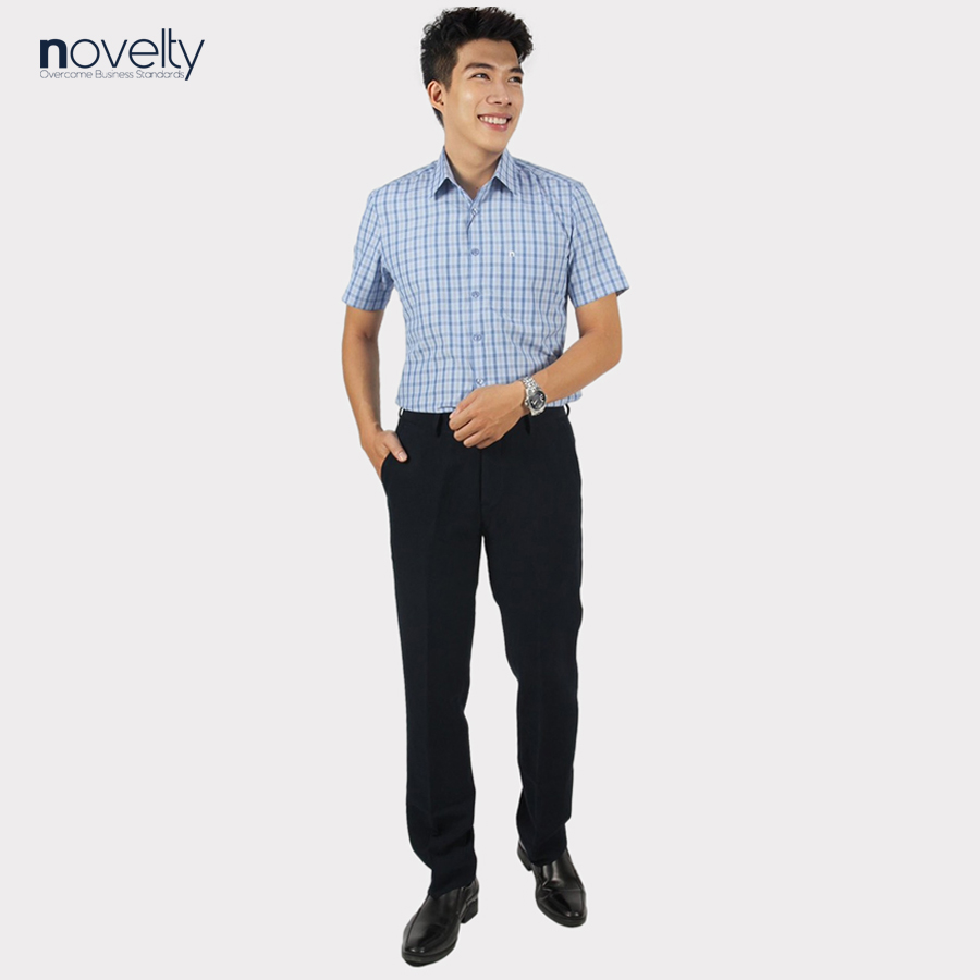 Áo sơ mi nam ngắn tay Novelty Regular fit sọc caro NSMMCTMTCR220930N