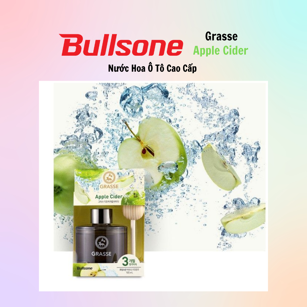 Nước Hoa Ô Tô Cao Cấp Bullsone Grasse Grapefruit &amp; Peony /Grasse Blackberry &amp; Cherry  - Nhiều Hương Lựa Chọn - Hàng chính hãng - Lime &amp; Verbena