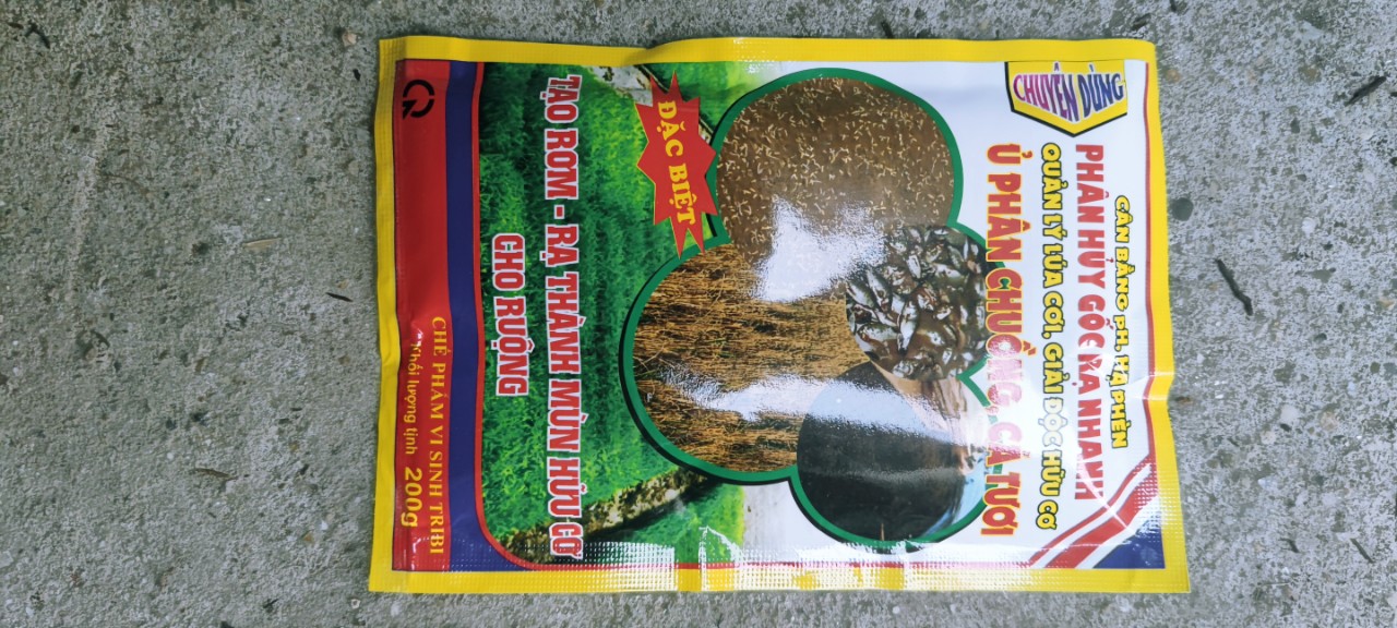 Chế phẩm ủ phân chuồng, phân hữu cơ, ủ cá, phân hủy nhanh gốc rạ, ủ lá cây Tribi 200gr