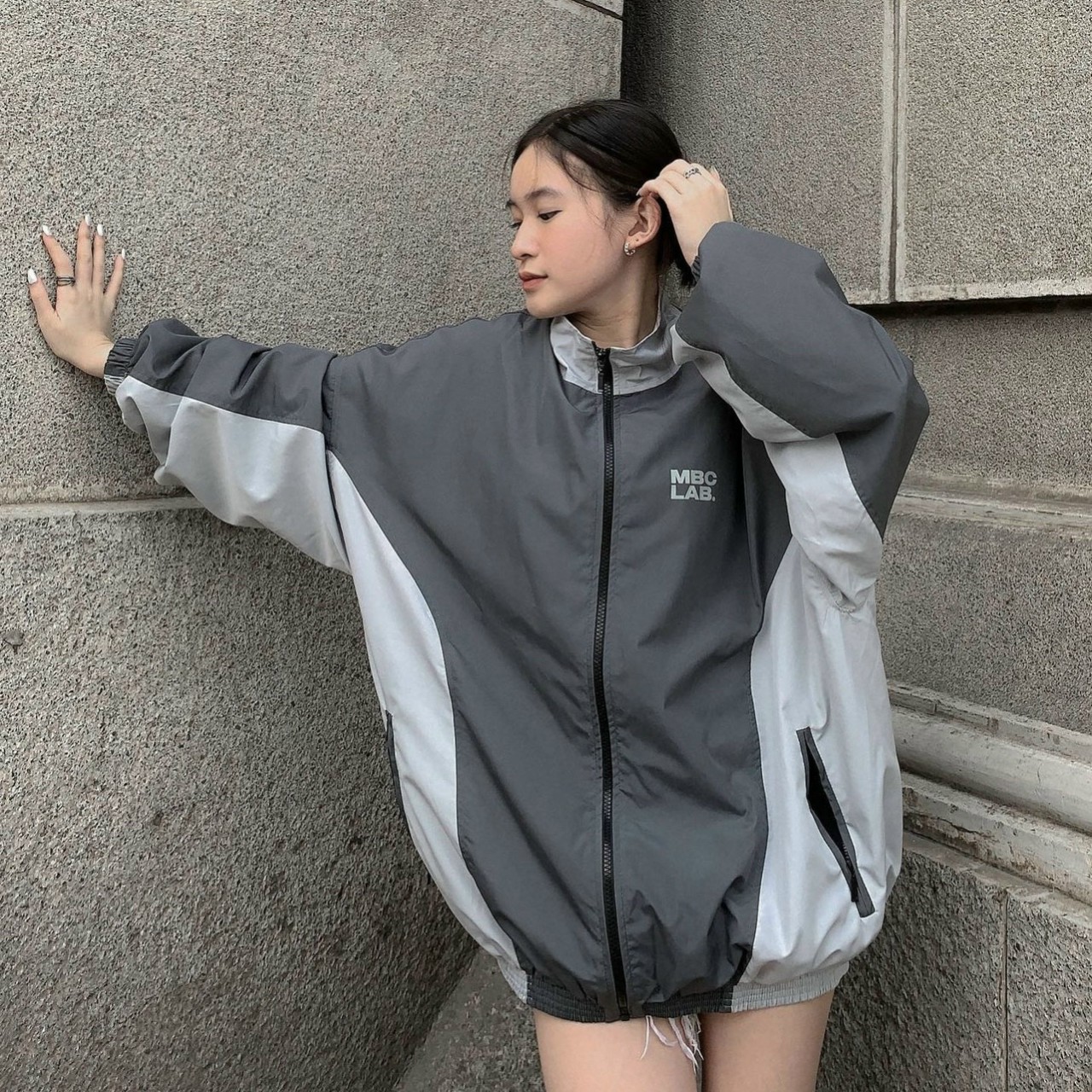 Áo Khoác Dù MBC LAB Nam Nữ Form Rộng 2 Lớp, Áo Khoác Ulzzang Unisex Bóng Chày Thời Trang, Áo khoác gió Jacket 2 màu