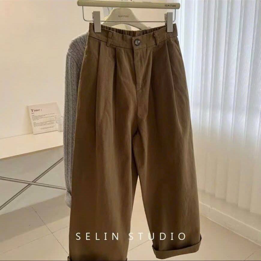 Quần suông nữ Nesa Shop, Chất vải Kaki mềm mịn, mặc mát, Quần kiểu nữ đẹp, kiểu dáng trẻ trung, quần ống suông nữ đẹp T53