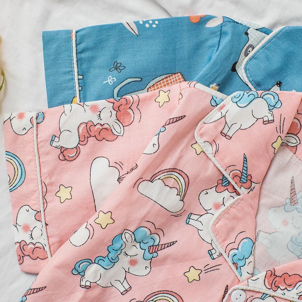 Bộ Pijama cộc tay Cho Bé trai , bé gái - chất liệu cotton thoáng mát BR21002 - MAGICKIDS