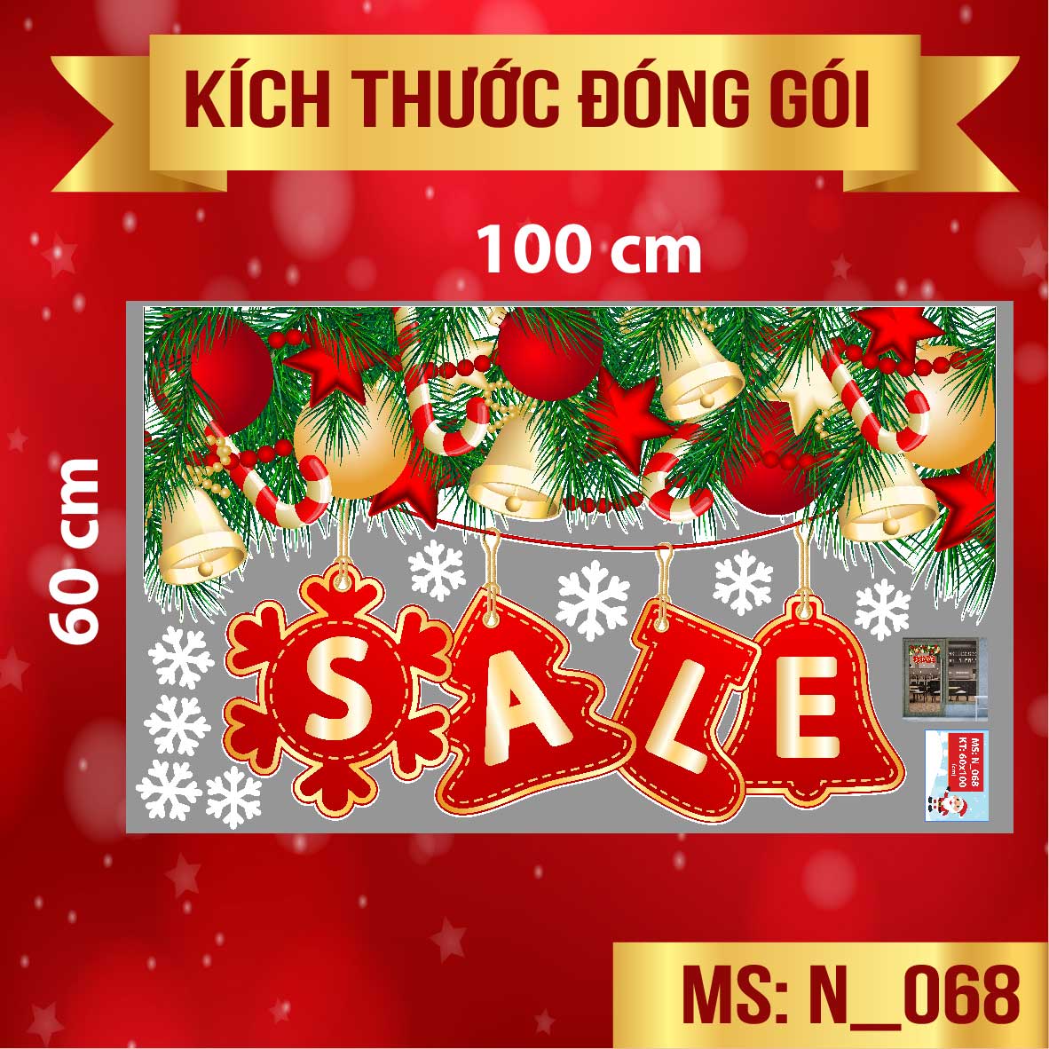 DECAL TRANG TRÍ NOEL 2021 COMBO SỐ 32