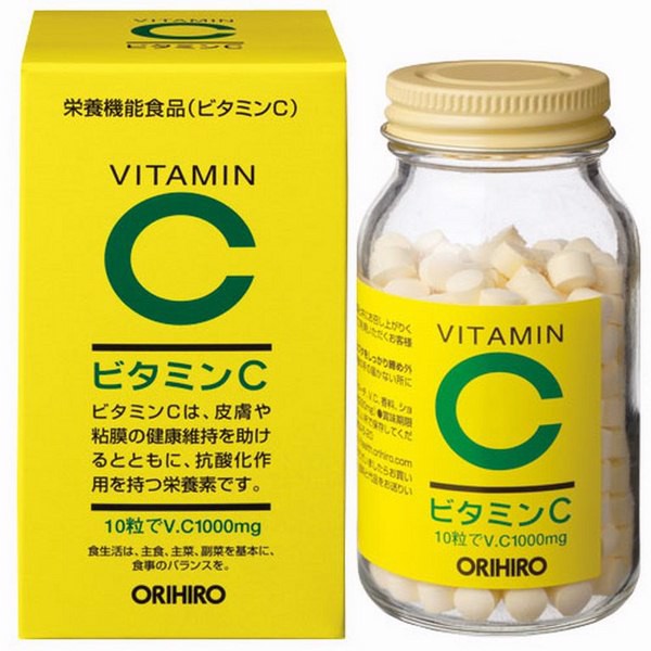 Vitamin C Orihiro 1000mg , viên uống bổ xung vitamin C Orihiro - Nội Địa Nhật Bản Tặng túi zip 5 kẹo mật ong Senjaku