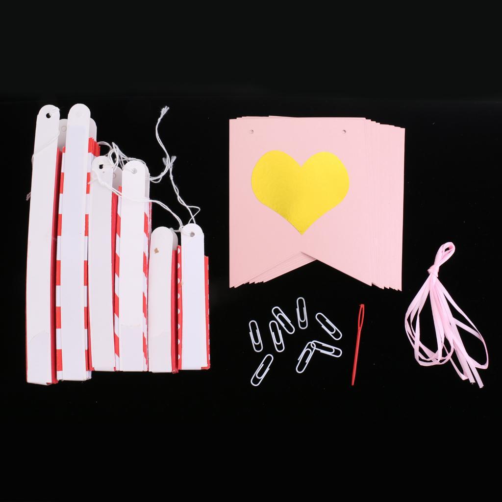 Its A Girl Bunting Banner Garland Paper Pinwheel Fans Baby Shower Kit Red