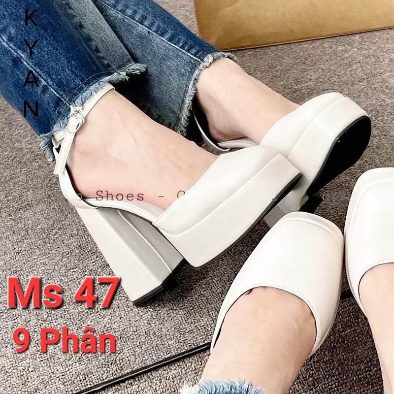 Giày Đế Đúp Nữ 9 Phân Bít Mũi Hàng Xịn Bán Siêu Chạy - MS 047