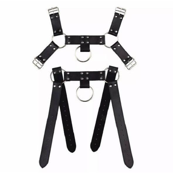 Đai Ngực Da Đeo Vai Khoen Inox