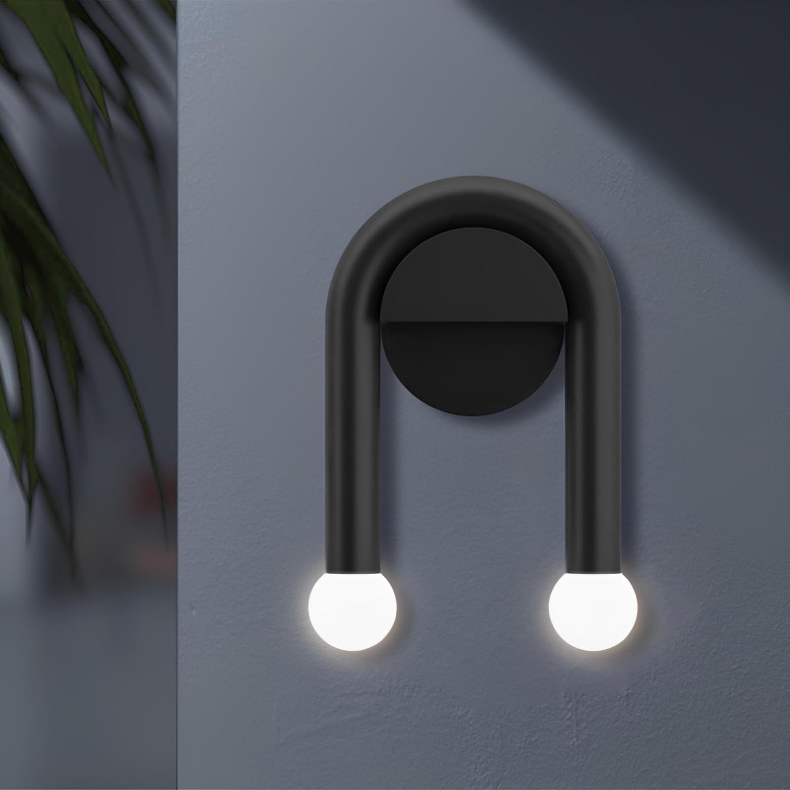 Nordic Minimalist Iron LED Wall Mounted Lamp Black Light Sconce Nightlight for Kitchen Bedside Hallway Loft Corridor