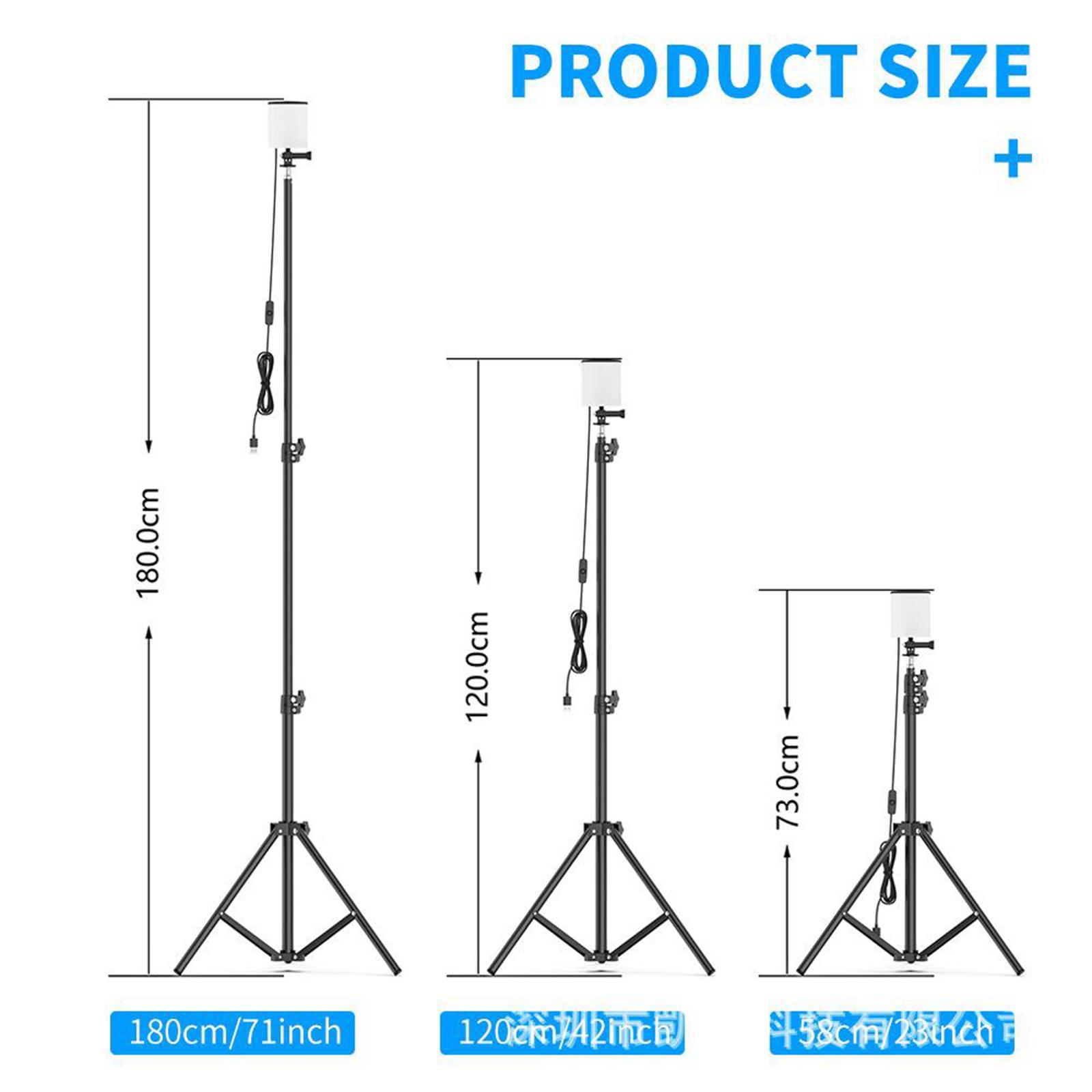 Upgraded LED Camping Lights, with Portable Tripod Super Bright Telescopic Light, Waterproof, Collapsible Work Light for Night Fishing, Garden, Outdoor