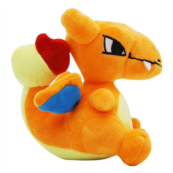 Gấu Bông Pokemon - Khủng Long Lửa Charizard (25 Cm) Gb214 (Tặng 1 Móc Khóa Dây Da Pu Đính Đá Lấp Lánh)