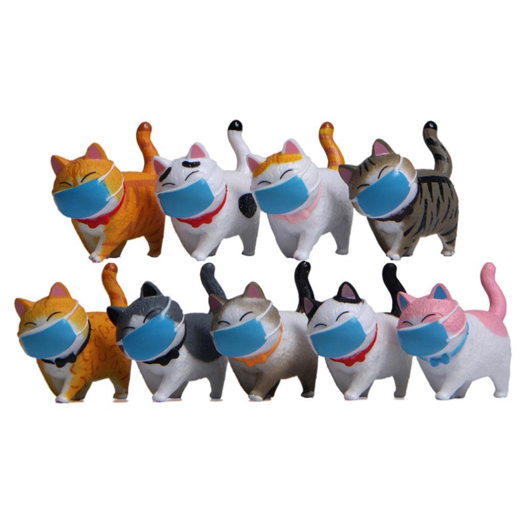 Cat Doll Figures Decor Doll House Pet Toy Crafts A