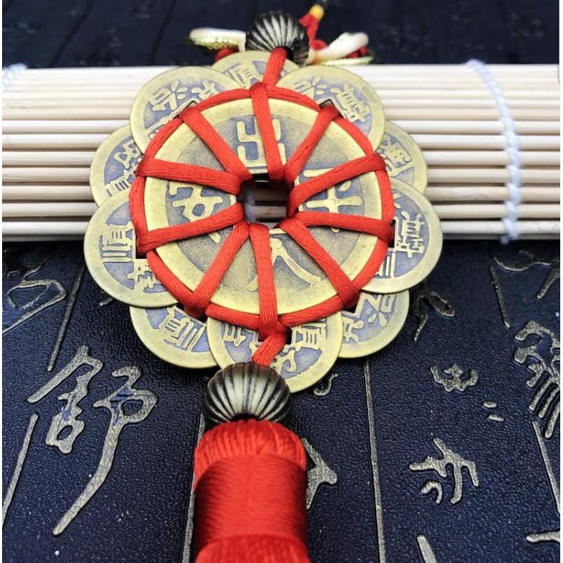 Tiền xu hoa mai-Dây đồng tiền kết hoa mai may mắn