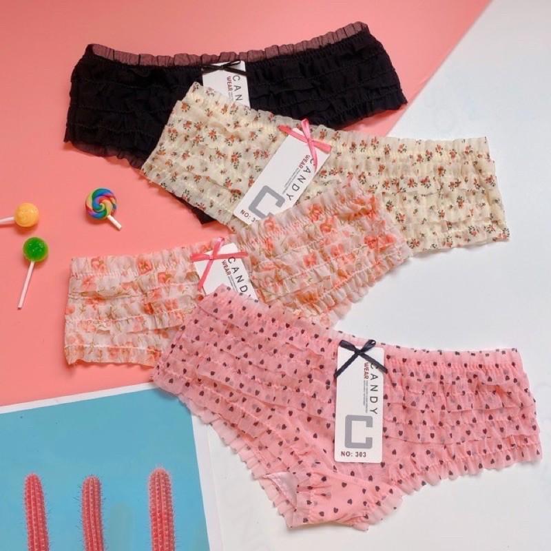 Quần Lót Ren Công Chúa Siêu Kute 303 Hàng Cao Cấp. Chất Thun lạnh pha Cotton xịn thấm hút mồ hôi tốt.
